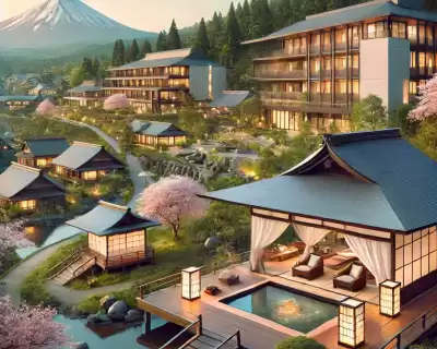 Hakone hot springs This is image Japan traditional ryokan in HAKONE ឯកជន village