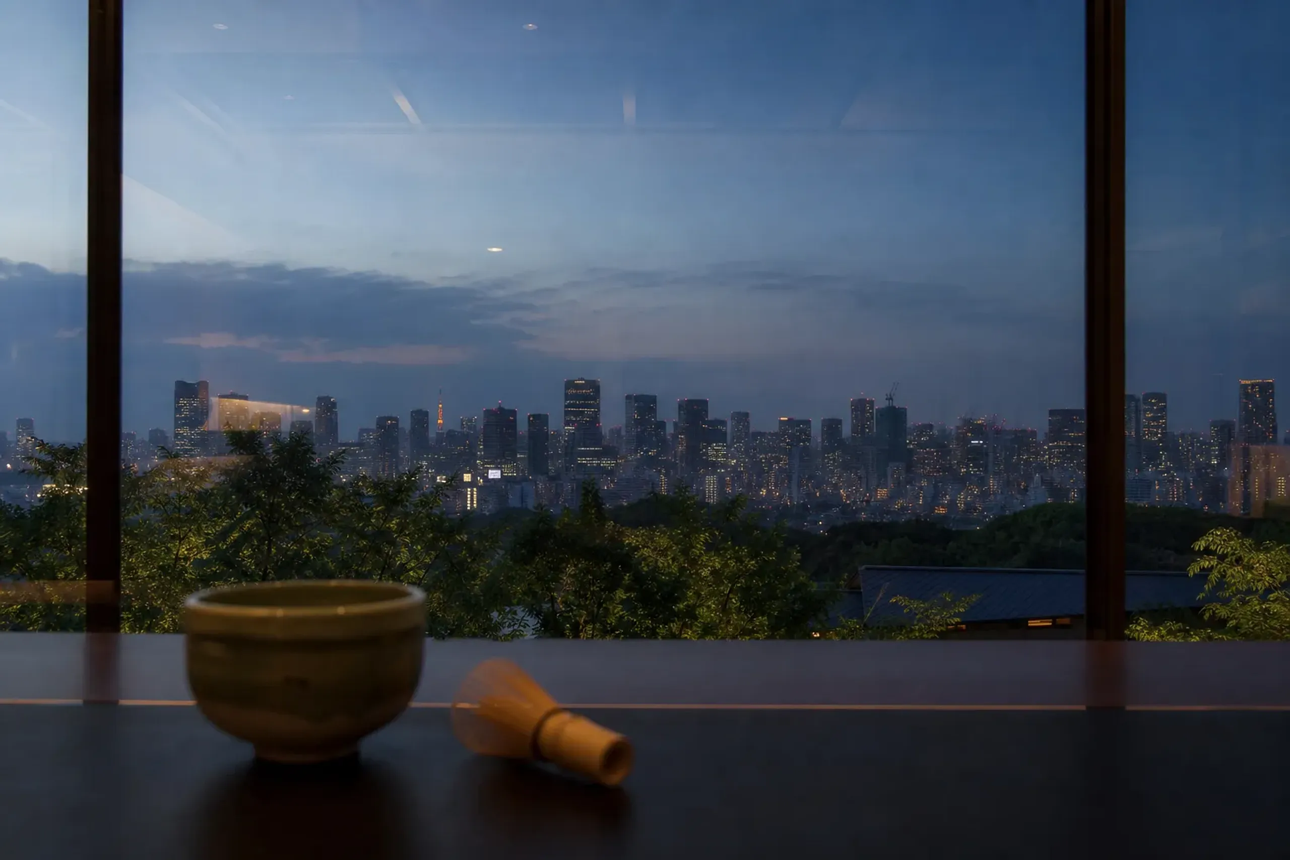 Tokyo skyline at dusk