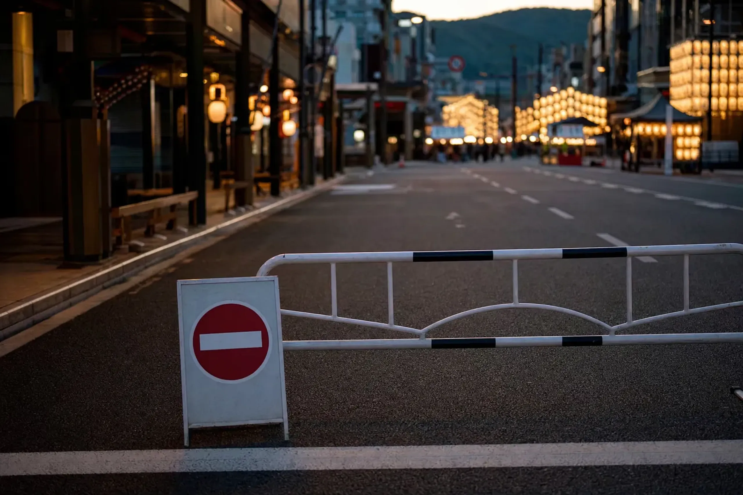 One practical note. Road closures for vehicles are generally