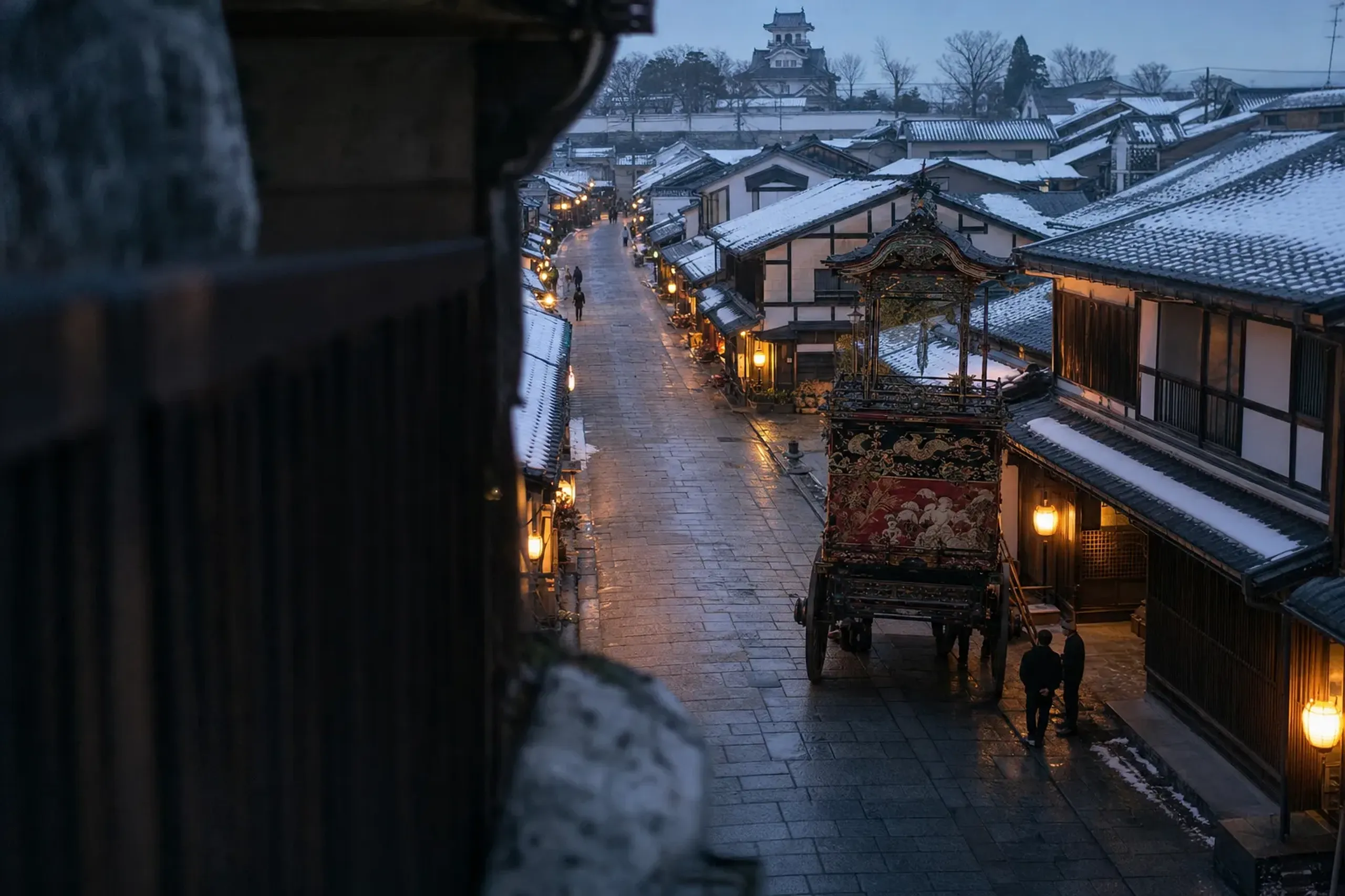 The festival centres on the old castle town below the
