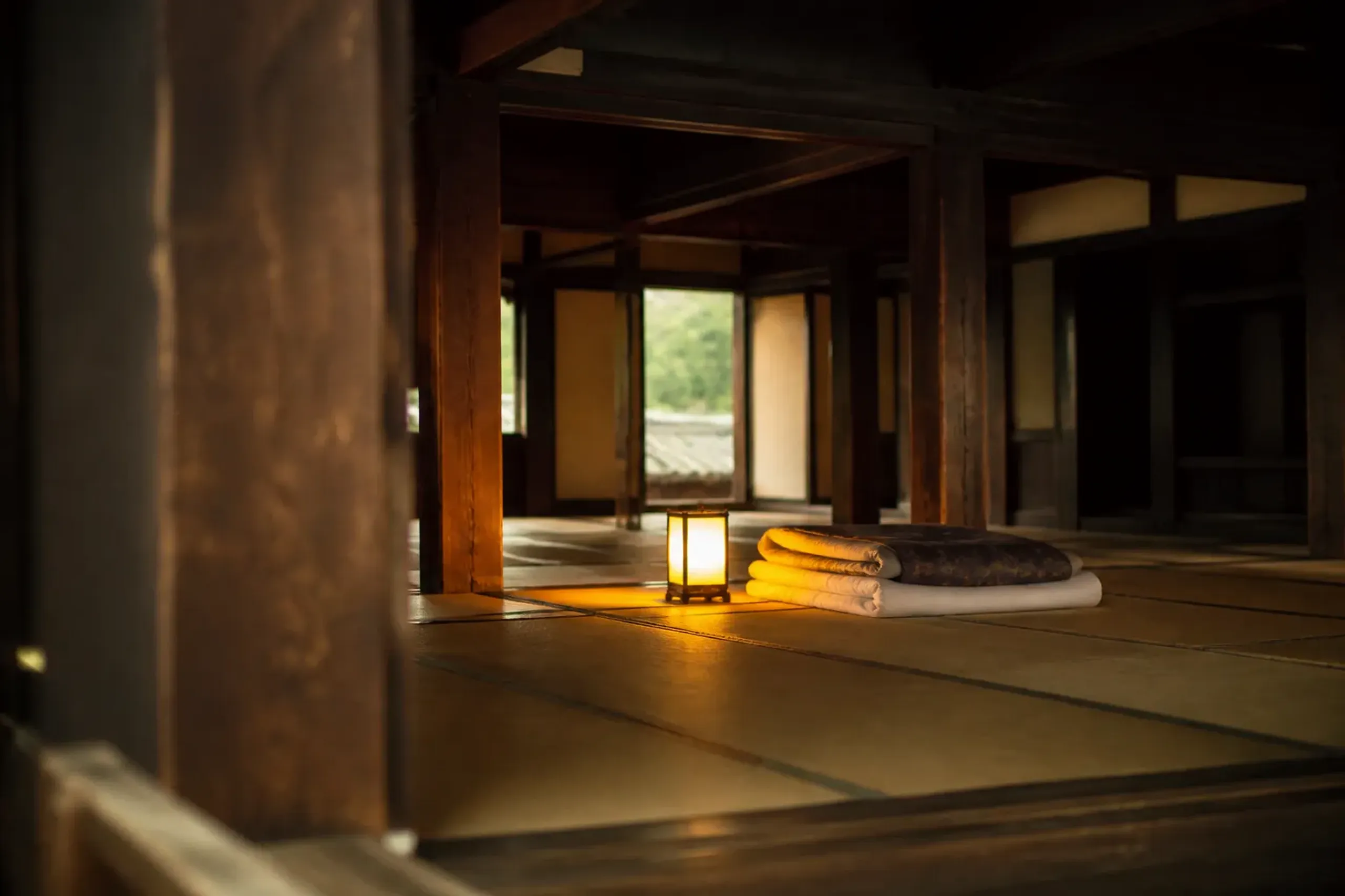 On the upper floor of the castle keep — a