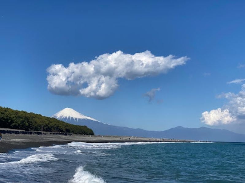 coast with FUJI mountain near