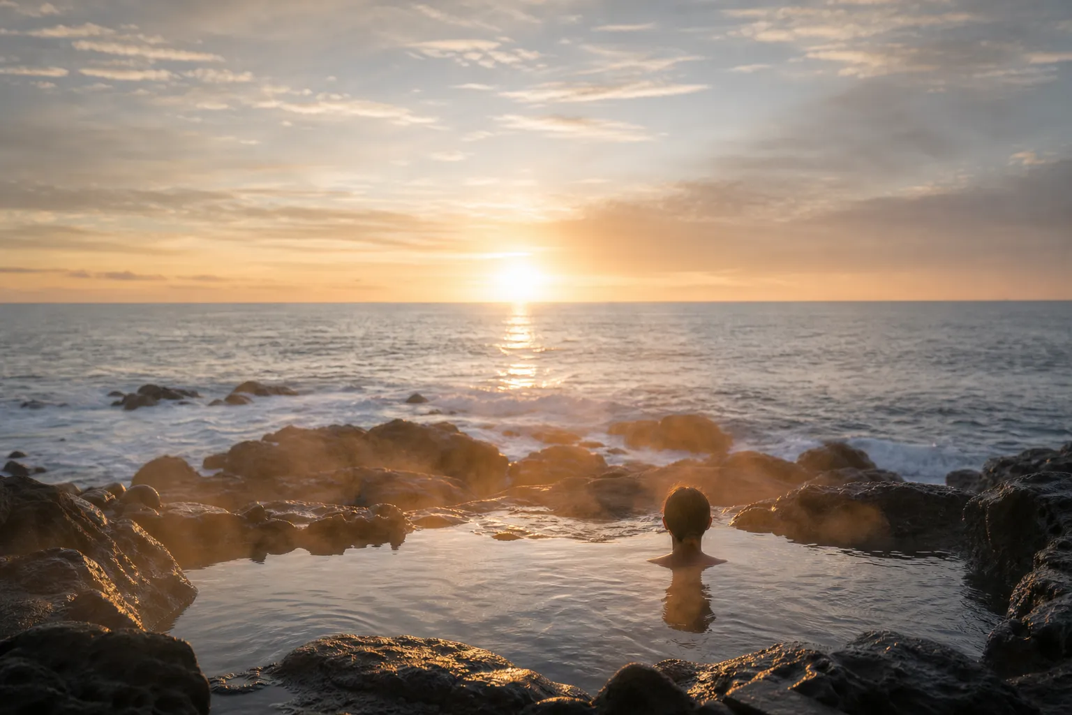 Saki-no-Yu outdoor hot spring bath on the rocks by the sea in Shirahama
