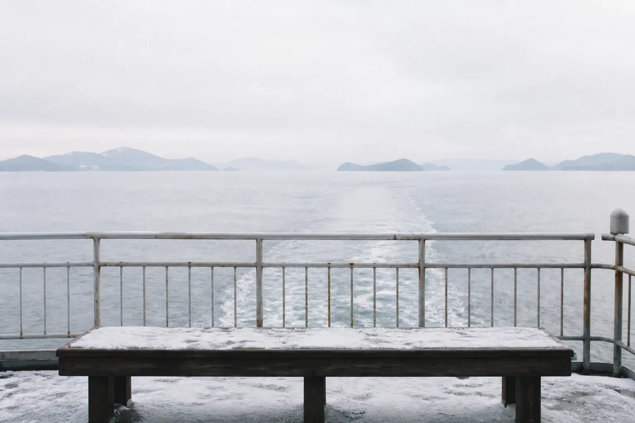 Ferry crossing the Seto Inland Sea near the art islands