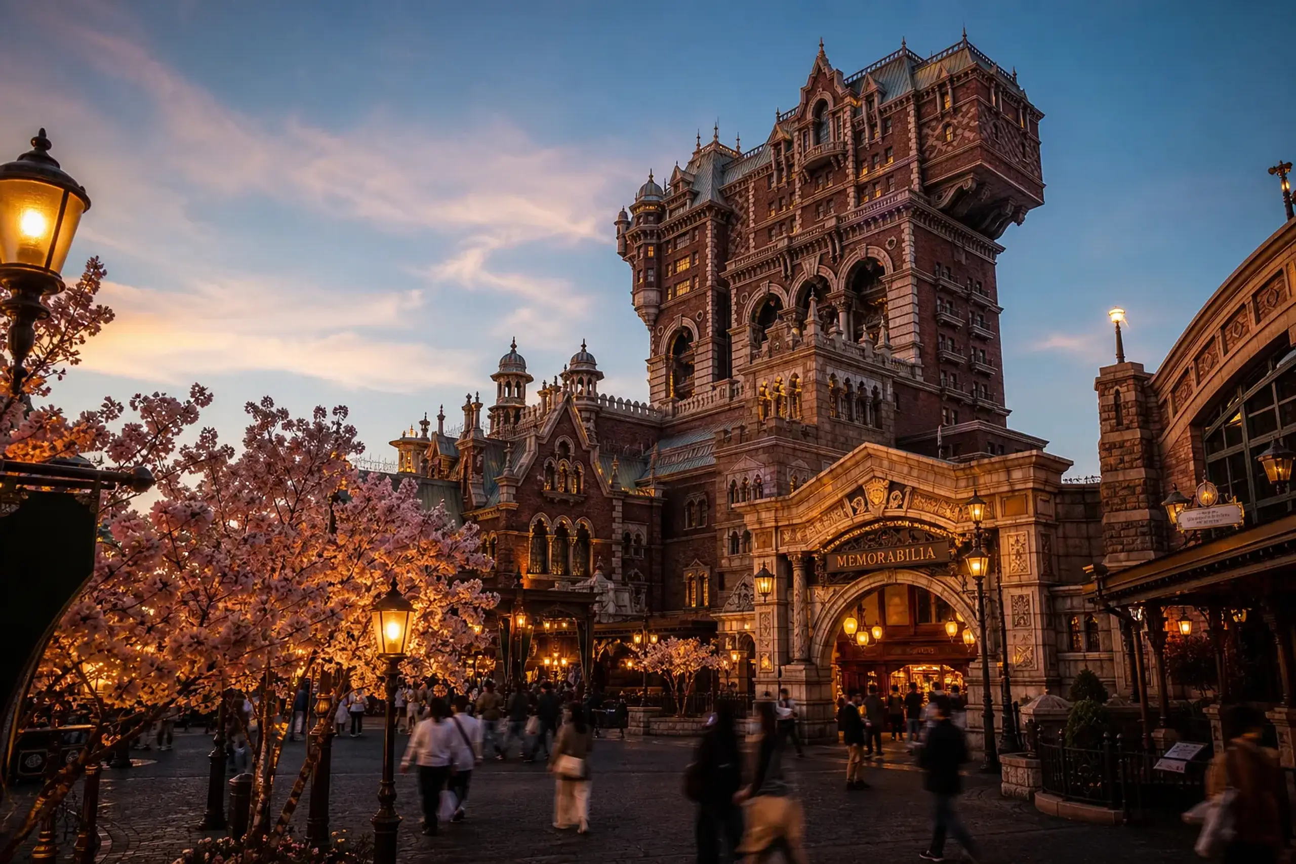 The Tower of Terror gothic hotel structure at the American Waterfront, home to the Tower of Terror Memorabilia shop