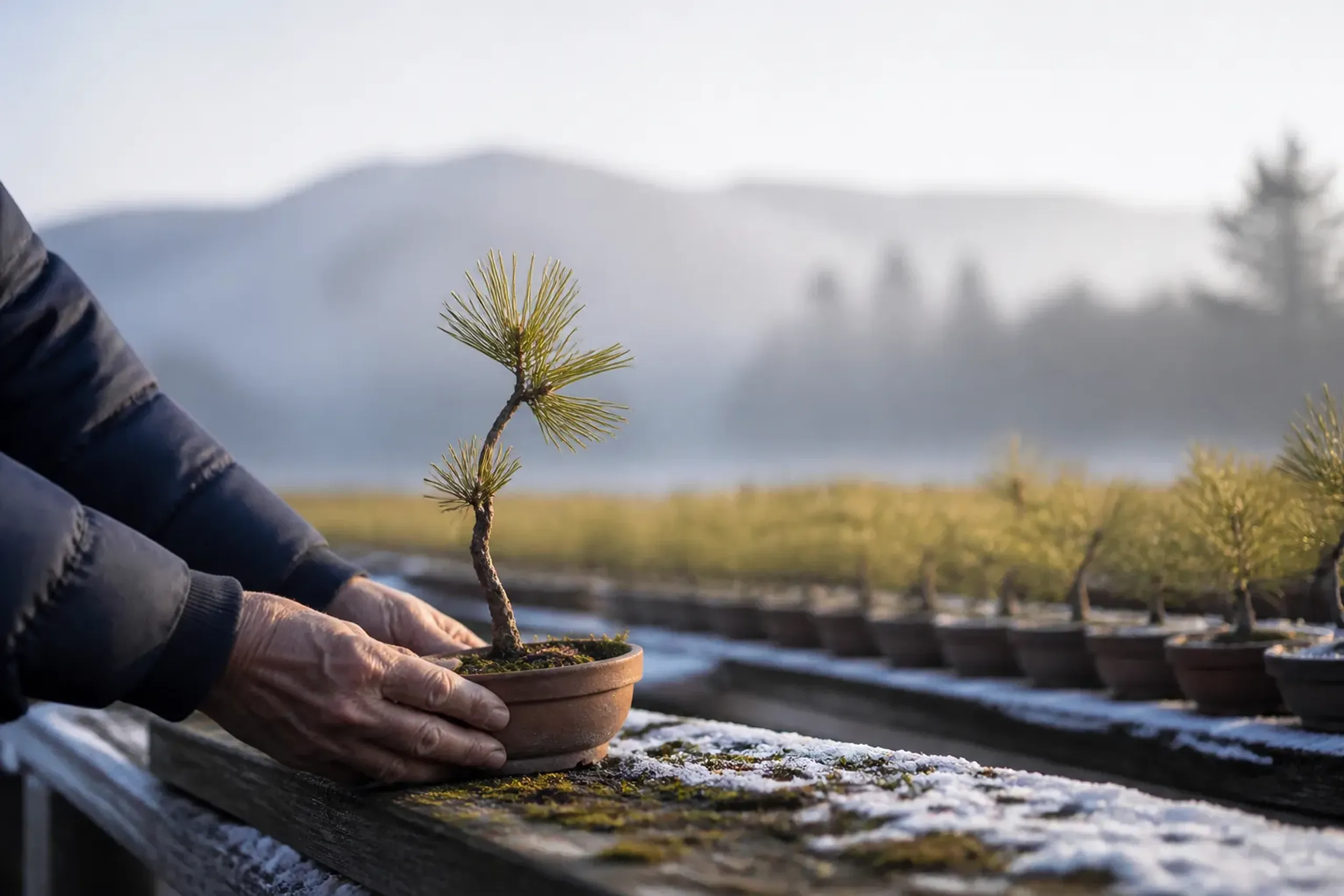 Almost everywhere else, a bonsai garden buys a semi-mature p