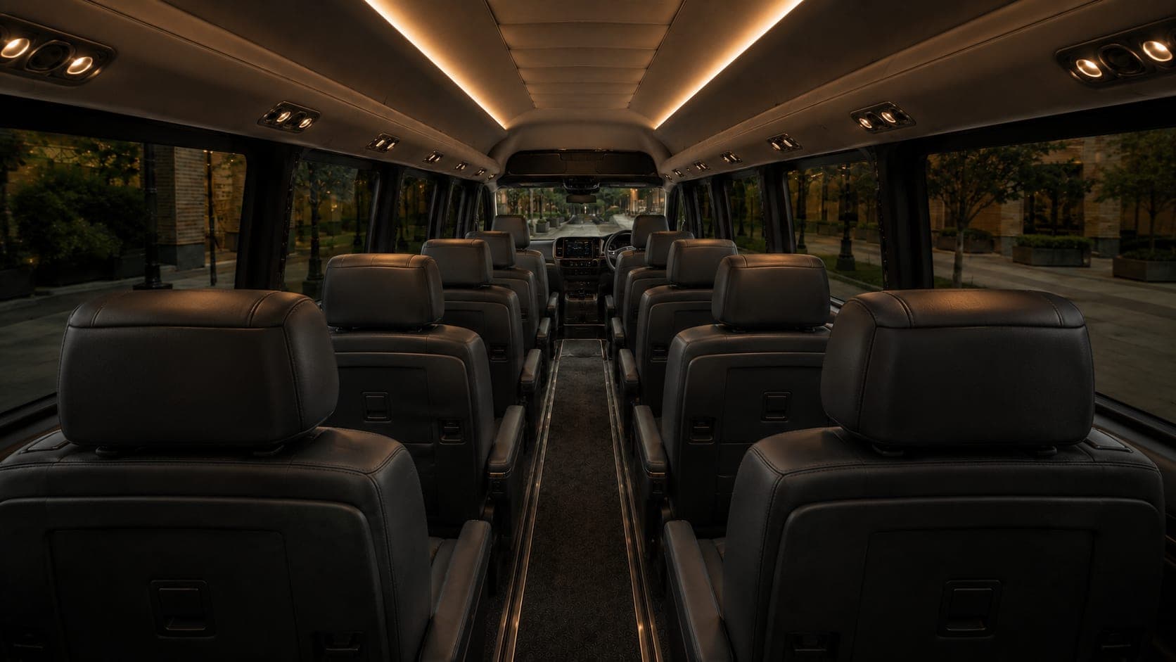 Mercedes-Benz Sprinter rear VIP passenger seating — please confirm the assigned vehicle